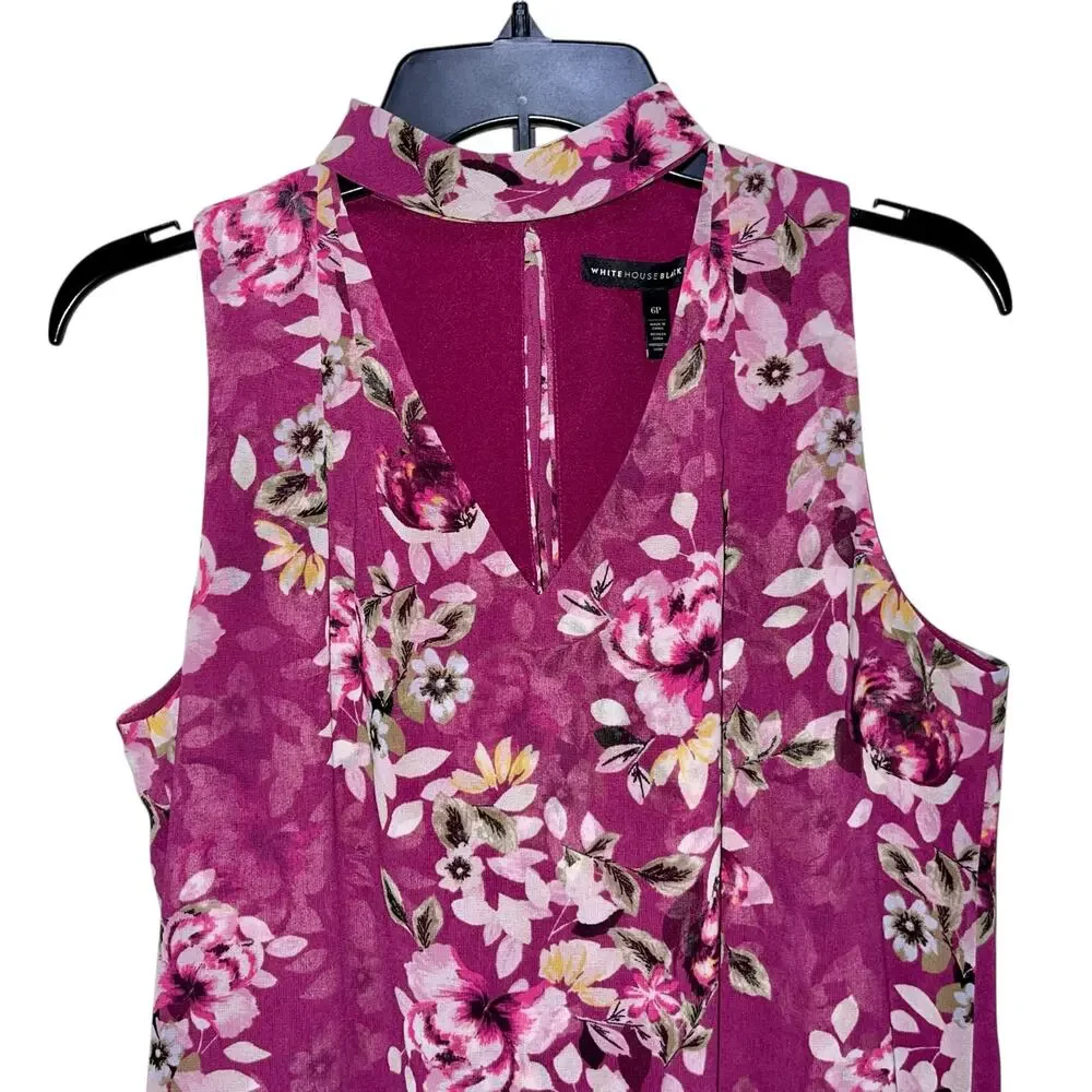 White House Black Market Dress Floral Cutout Shift - Picture 3 of 7